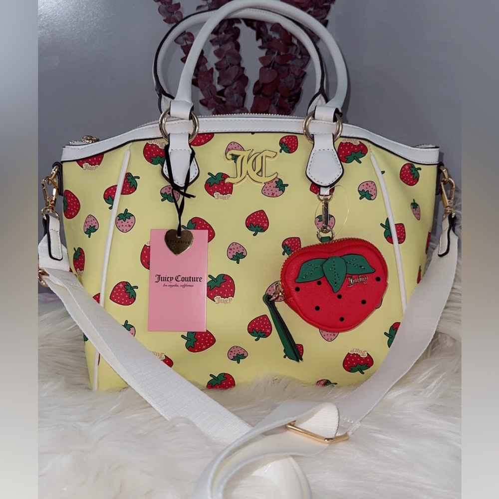Juicy Couture Yellow Strawberry Print Women's Bag